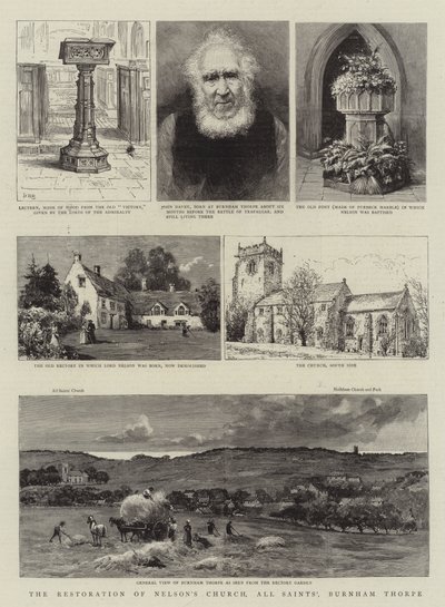 La restauración de la iglesia de Nelson, Todos los Santos, Burnham Thorpe de Henry William Brewer